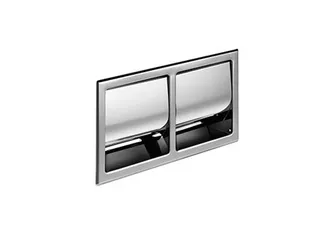 Hotellerie Recessed covered double toilet roll holder image