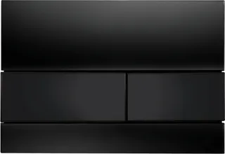 TECEsquare Glass Flush button - Black Glass Black buttons image